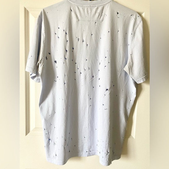 Givenchy Light Blue Distressed Tee - Picture 7 of 8